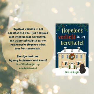 Echt zo blij met alle mooie recensies die Hopeloos verliefd in het kersthotel al gekregen heeft, waaronder deze van Iris!

Dit is echt de ideale week om dit boek te lezen trouwens, dus als deze nog niet op je TBR staat... 

Het e-book is trouwens nog steeds in de aanbieding op Kobo, bol.com én @bookchoice voor €4,49 dus ik zou het wel weten als ik jou was 🧐

Heel erg bedankt voor je mooie recensie @readalicious 😍

#hopeloosverliefdinhetkersthotel #denisemeijer #loftbooks #feelgood #feelgoodboek #kerstboek #kerst #kerstmis #kerstverhaal #feelgoodroman @loftpublishing